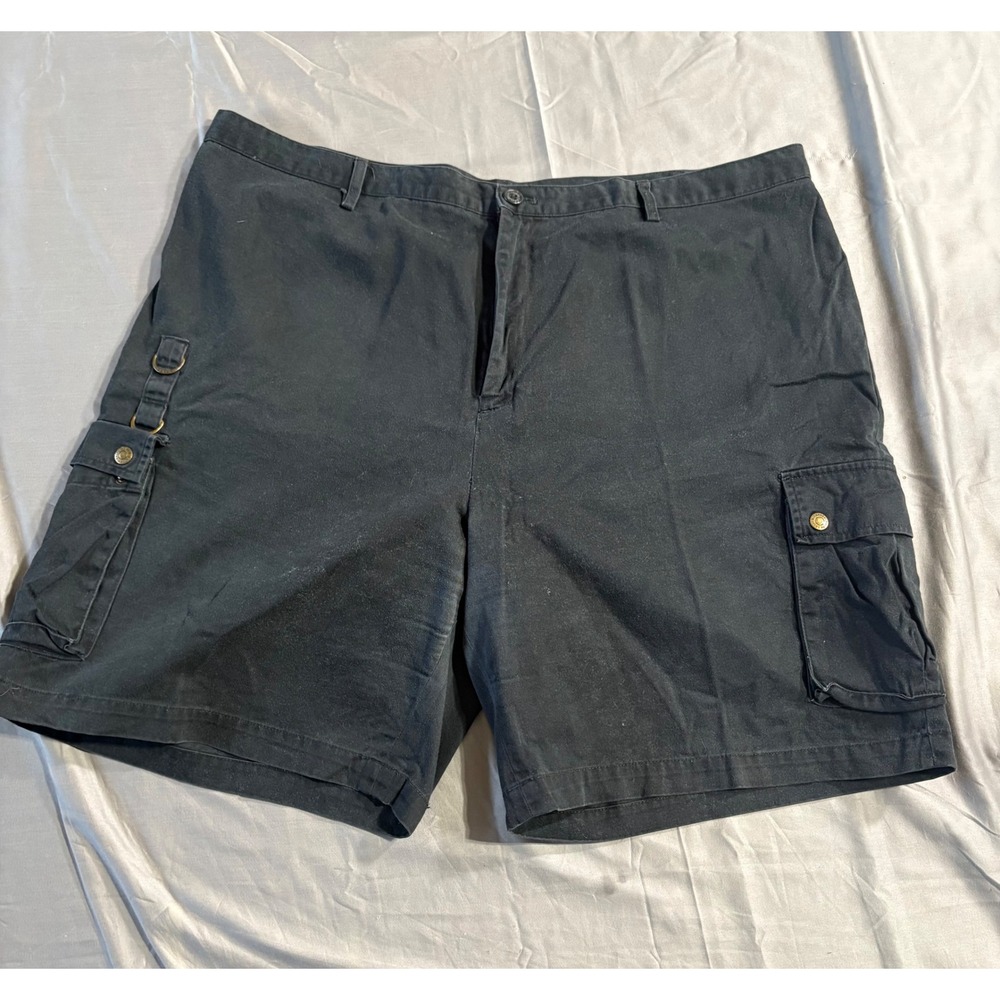 Lauren Ralph Lauren Womens 22W Black Cotton Cargo Shorts Utility Twill Plus Size
